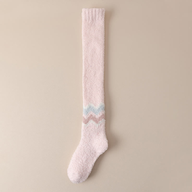 Plusock Knee High Cozy Sleep Socks(2 Pairs) - Pink - EU39-43(US6-9) - image 24