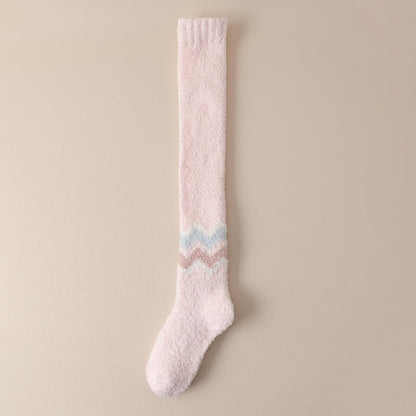 Plusock Knee High Cozy Sleep Socks(2 Pairs) - Pink - EU39-43(US6-9) - image 24