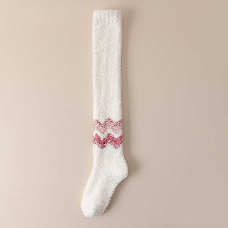 Plusock Knee High Cozy Sleep Socks(2 Pairs) - White - EU39-43(US6-9) - image 22