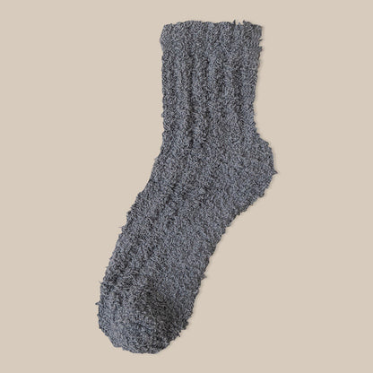 Plusock Coral fleece Winter Sleep Socks(7 Pairs) - Dark Grey - EU39-43(US6-9) - image 16
