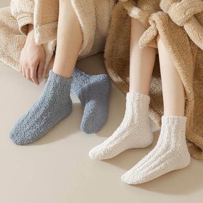 Plusock Coral fleece Winter Sleep Socks(7 Pairs) - image 6