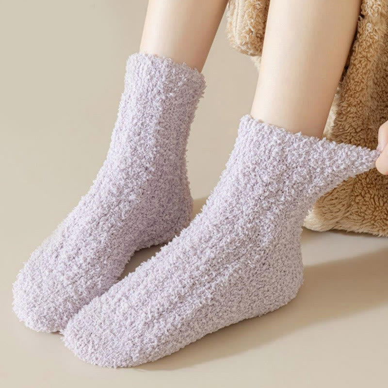 Plusock Coral fleece Winter Sleep Socks(7 Pairs) - image 2