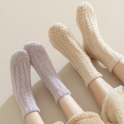 Plusock Coral fleece Winter Sleep Socks(7 Pairs) - image 8