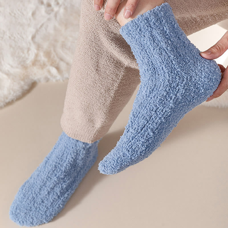 Plusock Coral fleece Winter Sleep Socks(7 Pairs) - image 13