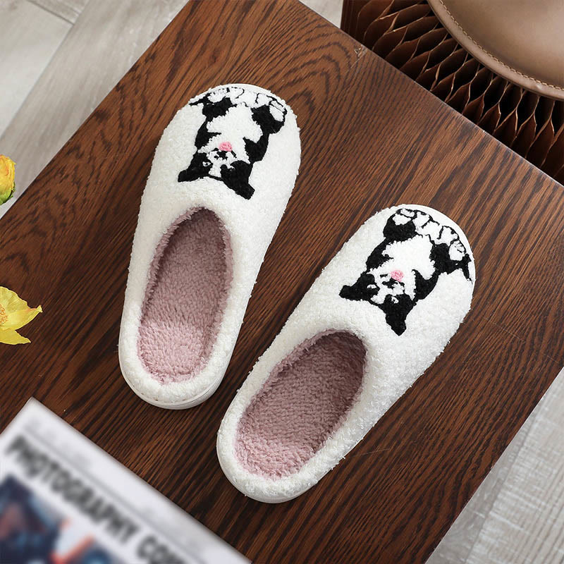 Plusock Plus Size Border Collie Slippers - White - EU44-45(US10-11) - image 6