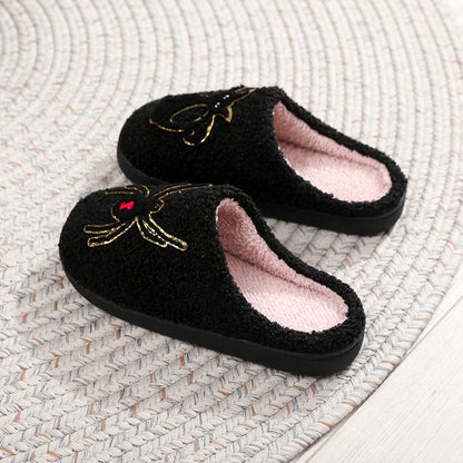 Plusock Plus Size Spider Black Cat Slippers - image 5