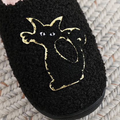 Plusock Plus Size Spider Black Cat Slippers - image 2