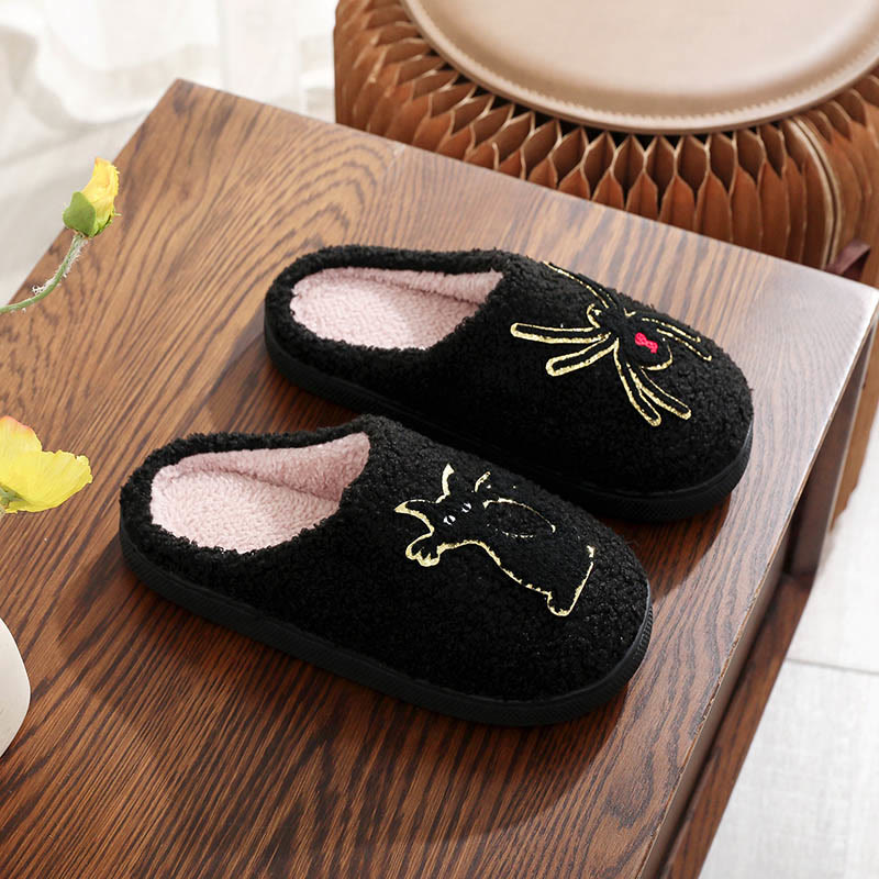 Plusock Plus Size Spider Black Cat Slippers - image 3