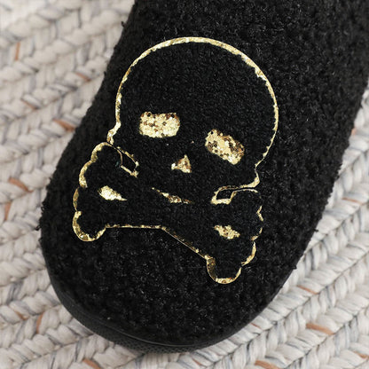 Plusock Plus Size Skull Crossbones Slippers - image 1