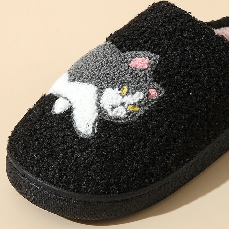 Plusock Plus Size Cow Cat Slippers - image 2