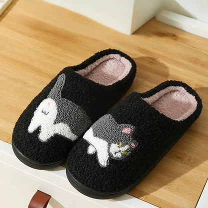 Plusock Plus Size Cow Cat Slippers - image 8