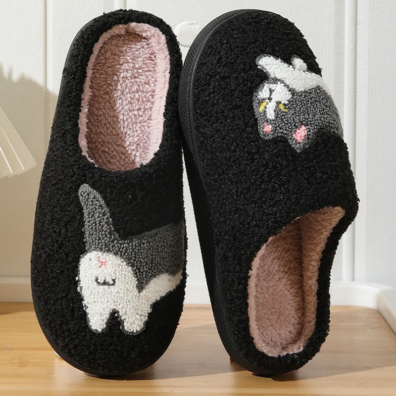 Plusock Plus Size Cow Cat Slippers - image 6