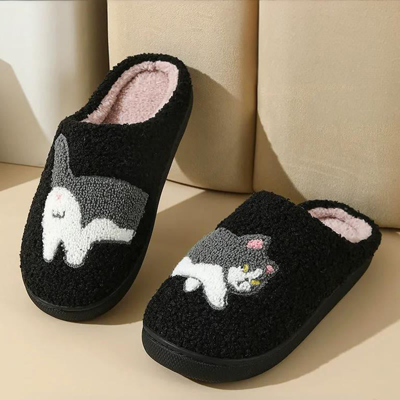 Plusock Plus Size Cow Cat Slippers - image 9