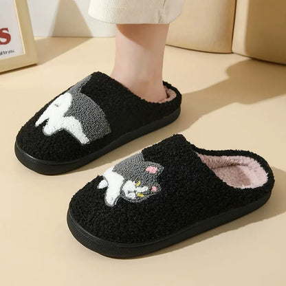 Plusock Plus Size Cow Cat Slippers - image 3