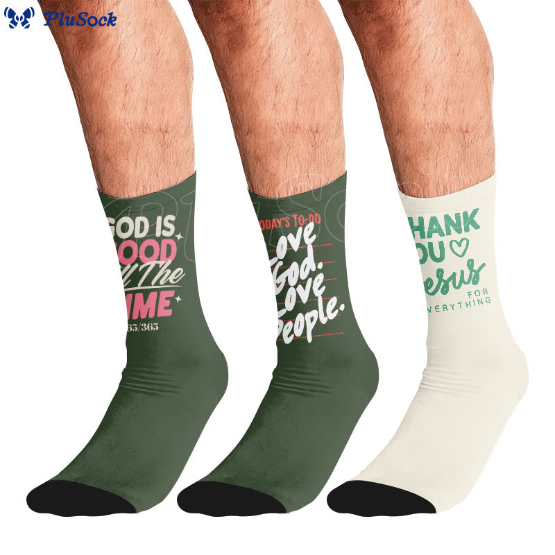 Plusock Thank You Jesus Quarter Socks - image 0