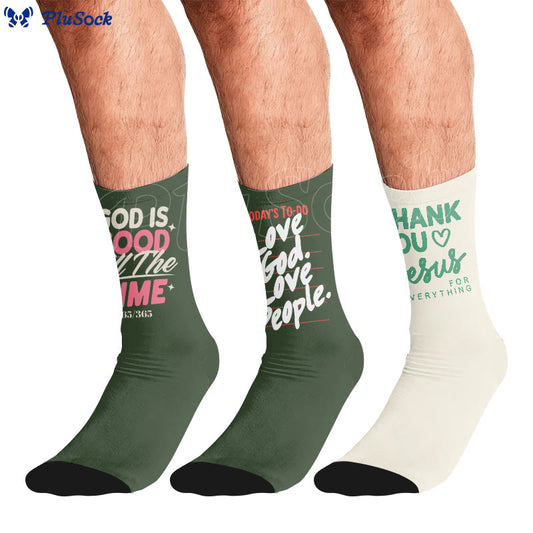 Plusock Thank You Jesus Quarter Socks - image 0