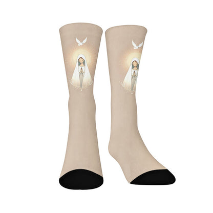 Plusock Jesus Quarter Socks - Khaki(1Pair) - EU37-44(US4-10) - image 10