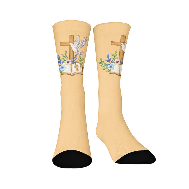 Plusock Cross Pigeon Quarter Socks - Yellow(1 Pair) - EU37-44(US4-10) - image 10