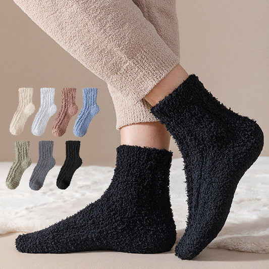 Plusock Coral fleece Winter Sleep Socks(7 Pairs) - image 0