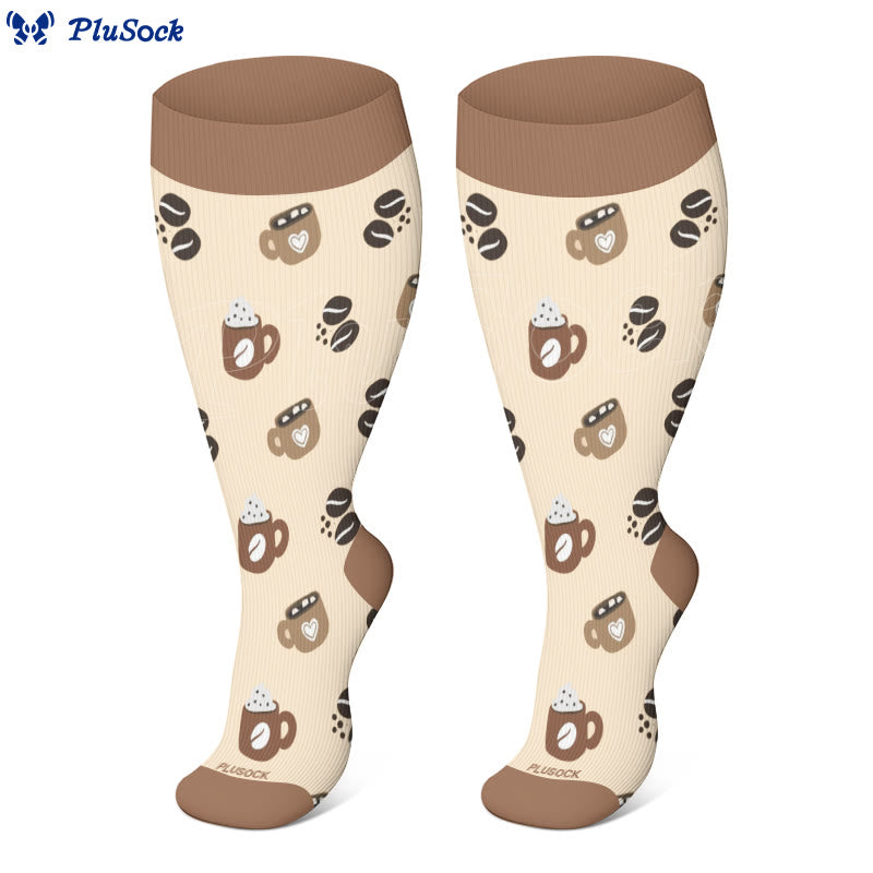 Plusock Plus Size Coffee Series Compression Socks - image 2