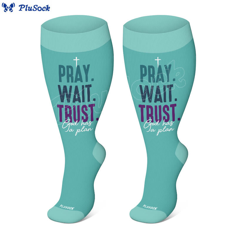 Plusock Plus Size Bible Verse Compression Socks(3 Pairs) - image 2
