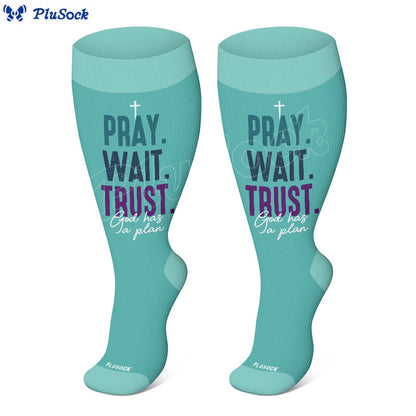 Plusock Plus Size Bible Verse Compression Socks(3 Pairs) - image 2