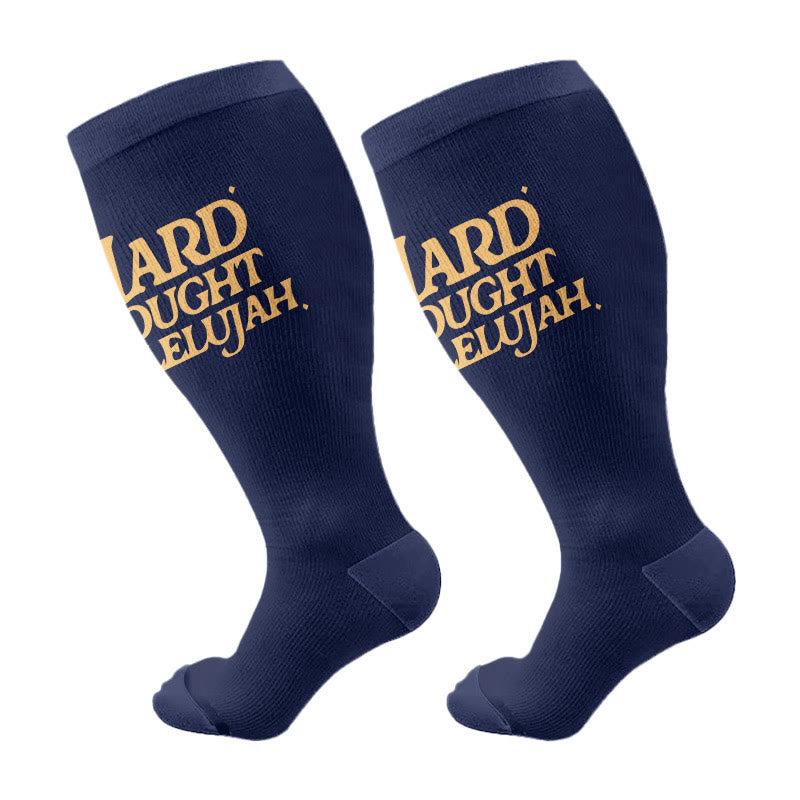 Plusock Plus Size Bible Verse Compression Socks(3 Pairs) - Navy Blue(1 Pair) - 4XL - image 6