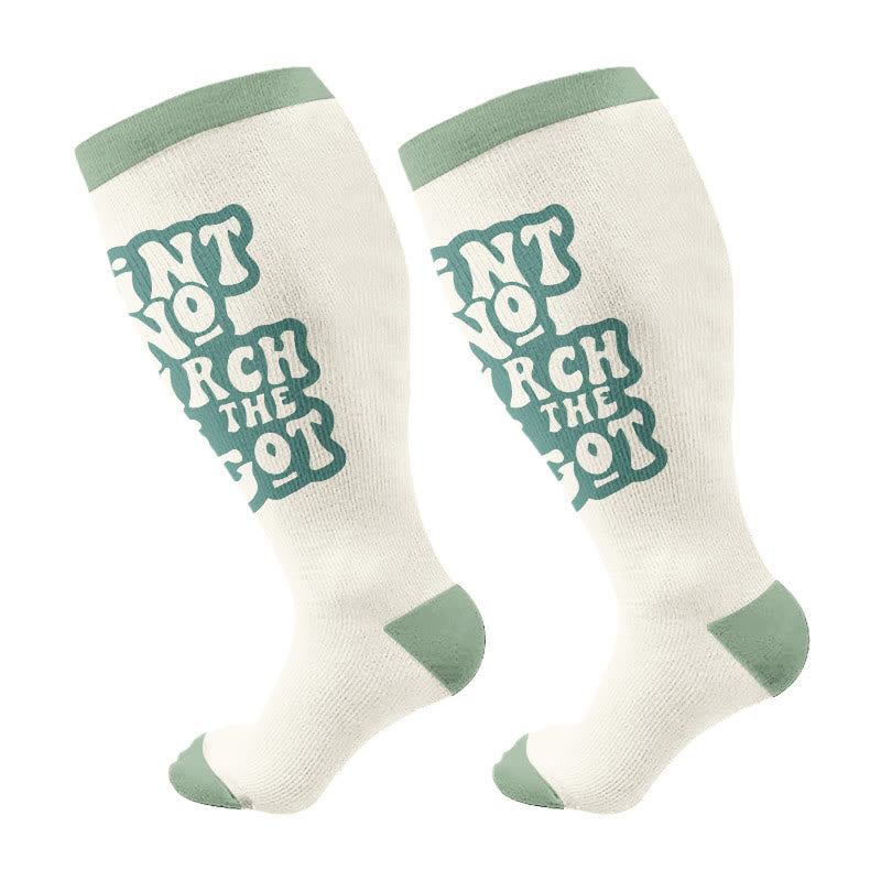 Plusock Plus Size Bible Verse Compression Socks(3 Pairs) - Apricot(1 Pair) - 4XL - image 7