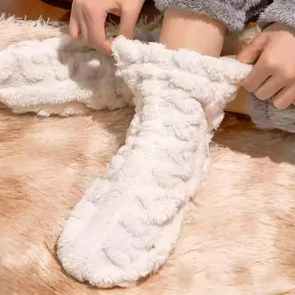 Plusock Keep Warm Coral Fleece Sleep Socks(3 Pairs) - image 2