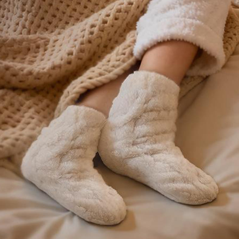 Plusock Keep Warm Coral Fleece Sleep Socks(3 Pairs) - image 0