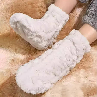 Plusock Keep Warm Coral Fleece Sleep Socks(3 Pairs) - image 7