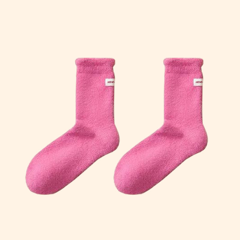 Plusock Flexible Soft Sleep Socks(3 Pairs) - Dark Pink - EU36-43(US3-9) - image 12