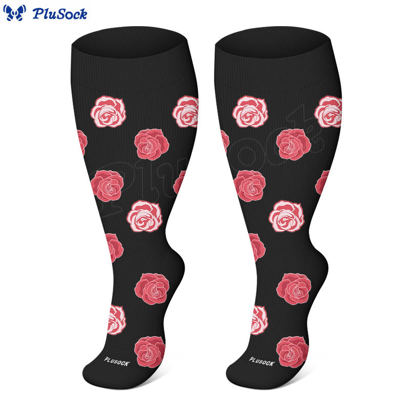Plusock Plus Size Bold Love Graphic Compression Socks(3 Pairs) - image 4