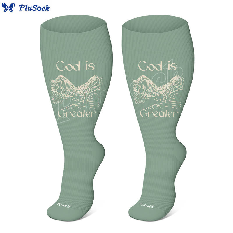 Plusock Plus Size Faith Healing Compression Socks(3 Pairs) - image 4