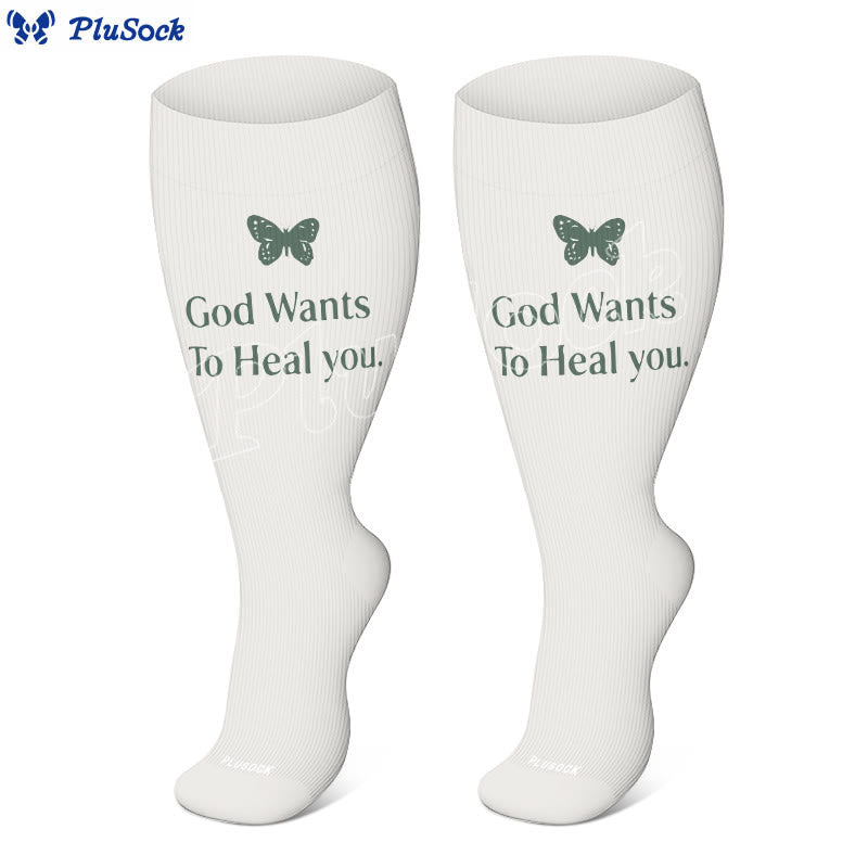 Plusock Plus Size Faith Healing Compression Socks(3 Pairs) - image 3