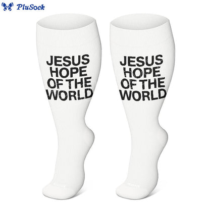 Plusock Plus Size Scripture Hope Compression Socks(3 Pairs) - image 3