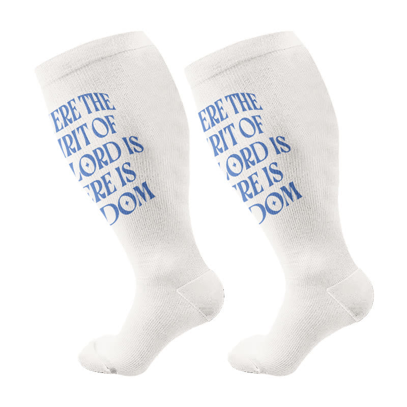Plusock Plus Size Scripture Hope Compression Socks(3 Pairs) - Light Gray(1 Pair) - 4XL - image 6