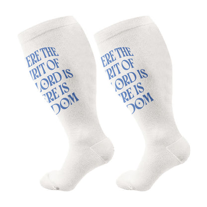 Plusock Plus Size Scripture Hope Compression Socks(3 Pairs) - Light Gray(1 Pair) - 4XL - image 6