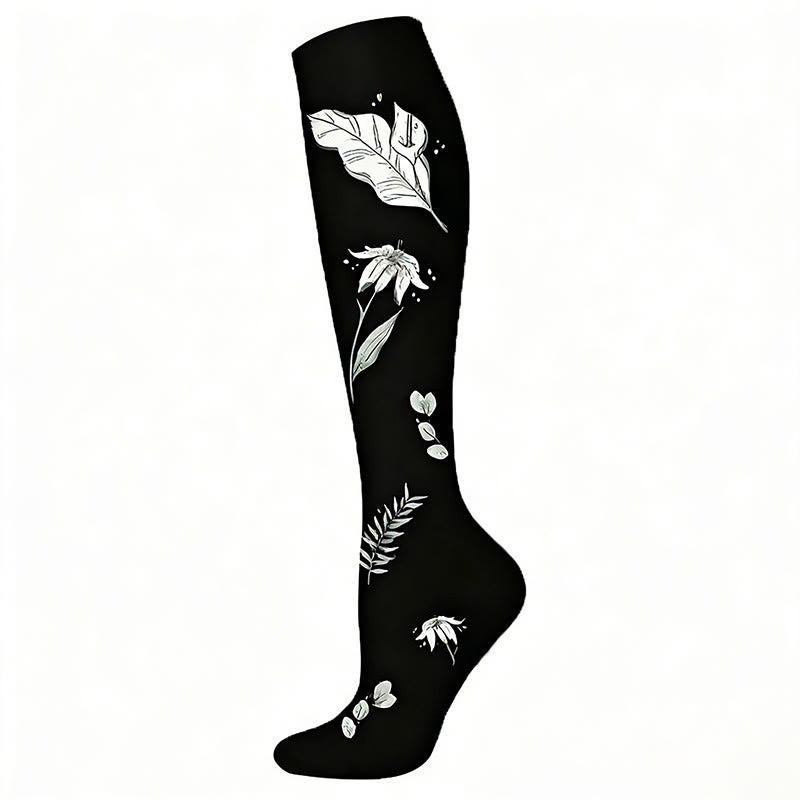 Plusock Garden Dreams Compression Socks(6 Pairs) - Black - S/M - image 6