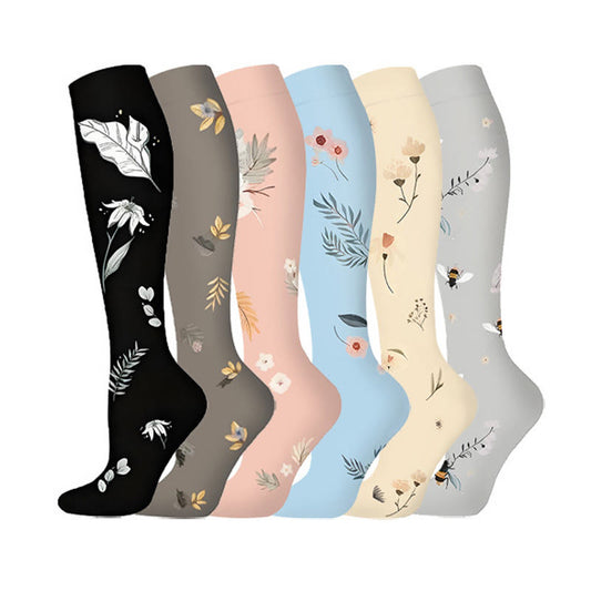 Plusock Garden Dreams Compression Socks(6 Pairs) - Multicolor - S/M - image 0