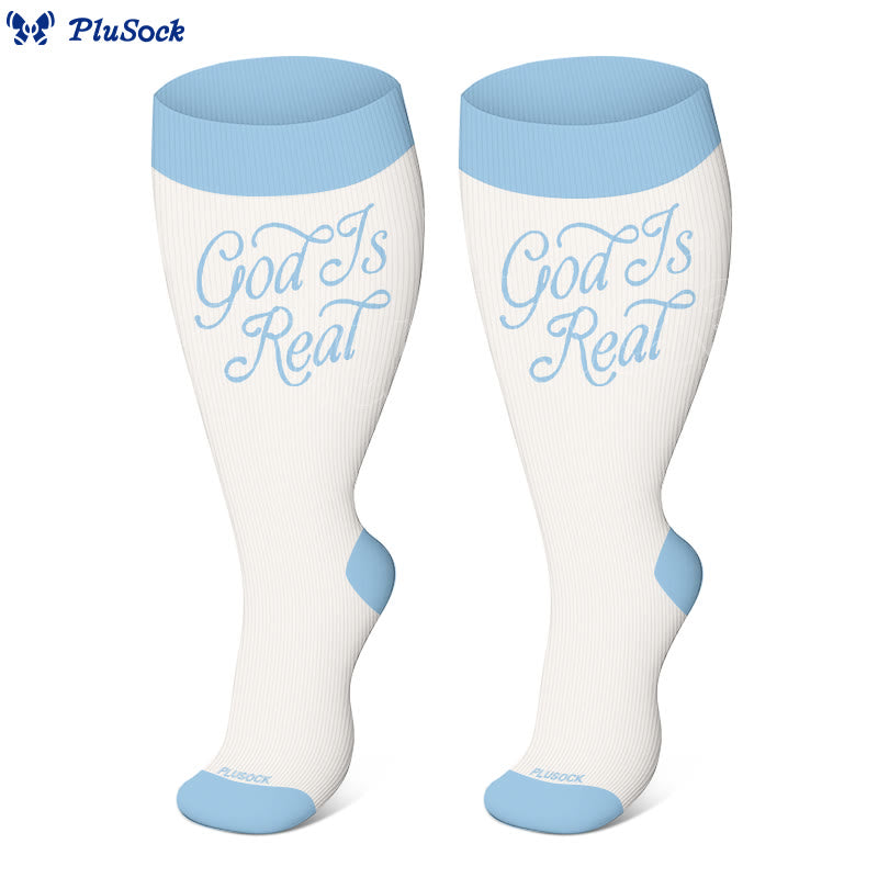 Plusock Plus Size God Is Love Compression Socks(3 Pairs) - image 4