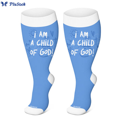 Plusock Plus Size God Is Love Compression Socks(3 Pairs) - image 3