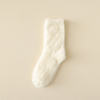 Plusocksolid Colors Versatile Style Sleep Socks(3 Pairs) - White - EU36-43(US3-9) - image 11