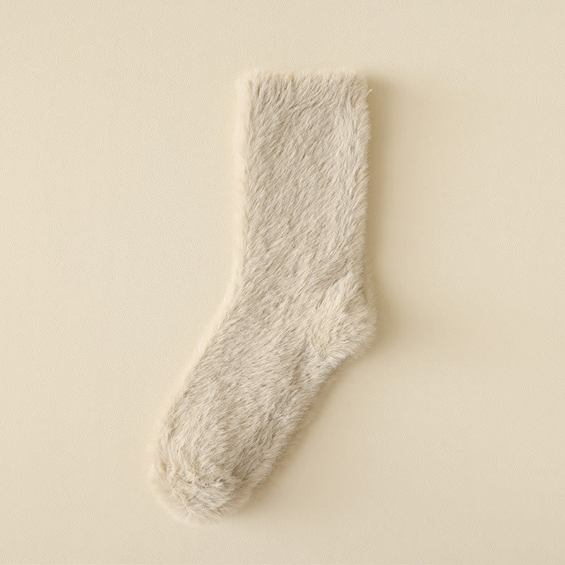 Plusocksolid Colors Versatile Style Sleep Socks(3 Pairs) - Apricot - EU36-43(US3-9) - image 18