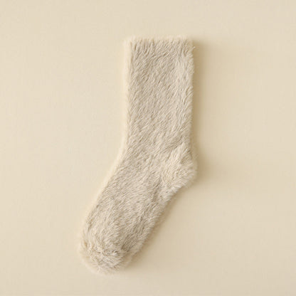 Plusocksolid Colors Versatile Style Sleep Socks(3 Pairs) - Apricot - EU36-43(US3-9) - image 18