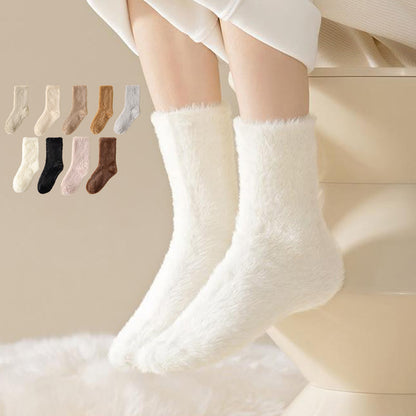 Plusocksolid Colors Versatile Style Sleep Socks(3 Pairs) - image 0