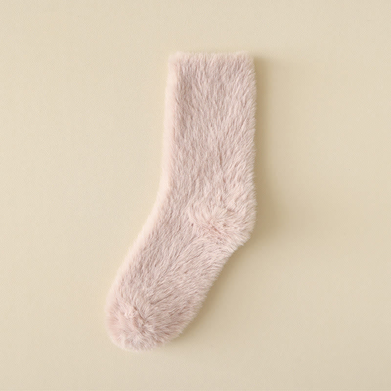 Plusocksolid Colors Versatile Style Sleep Socks(3 Pairs) - Pink - EU36-43(US3-9) - image 13