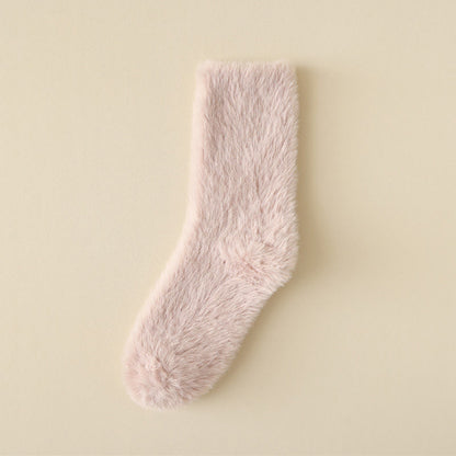 Plusocksolid Colors Versatile Style Sleep Socks(3 Pairs) - Pink - EU36-43(US3-9) - image 13