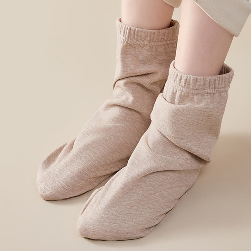 Plusock Skin Friendly Reinforced Design Sleep Socks - Khaki - EU36-44(US3-10) - image 4