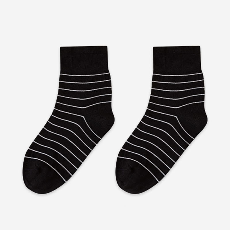 Plusock Cotton Stripe Sleep Socks(5 Pairs) - Black - EU36-40(US3-7) - image 13